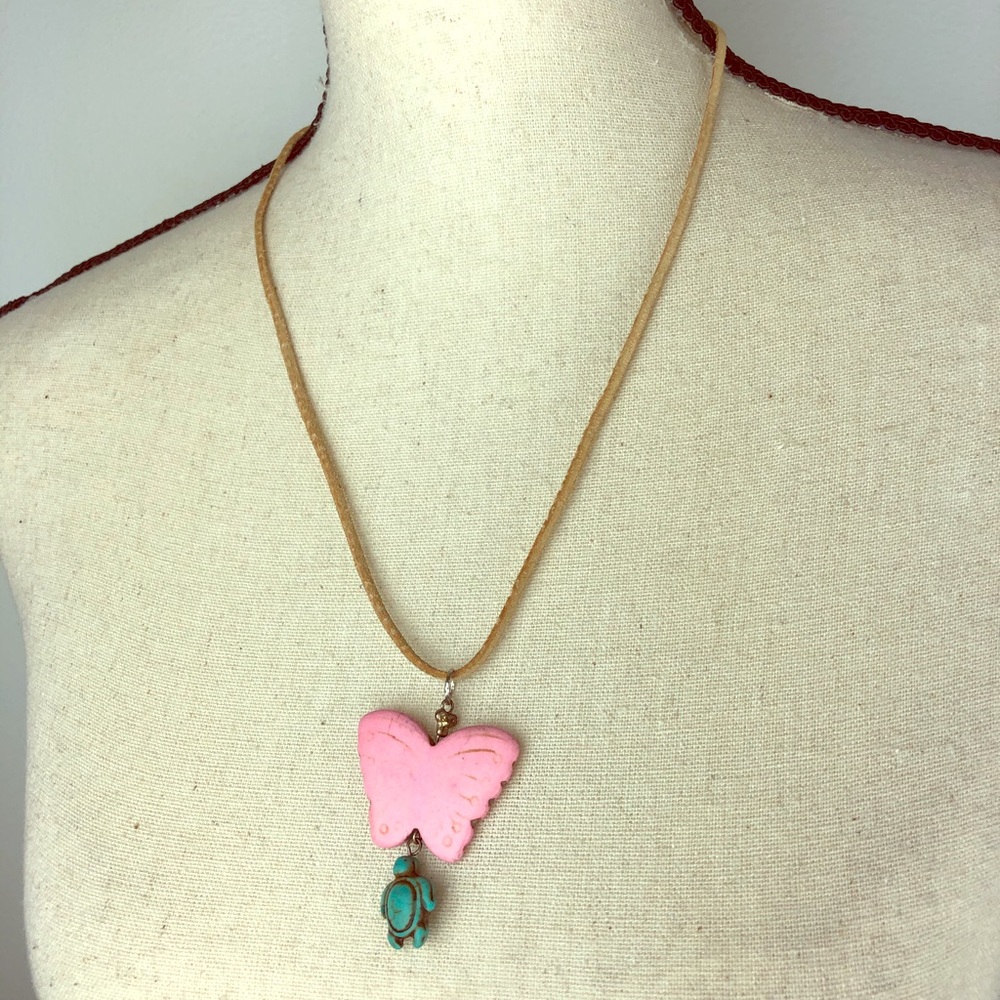 Girls Butterfly - Turtle Necklace